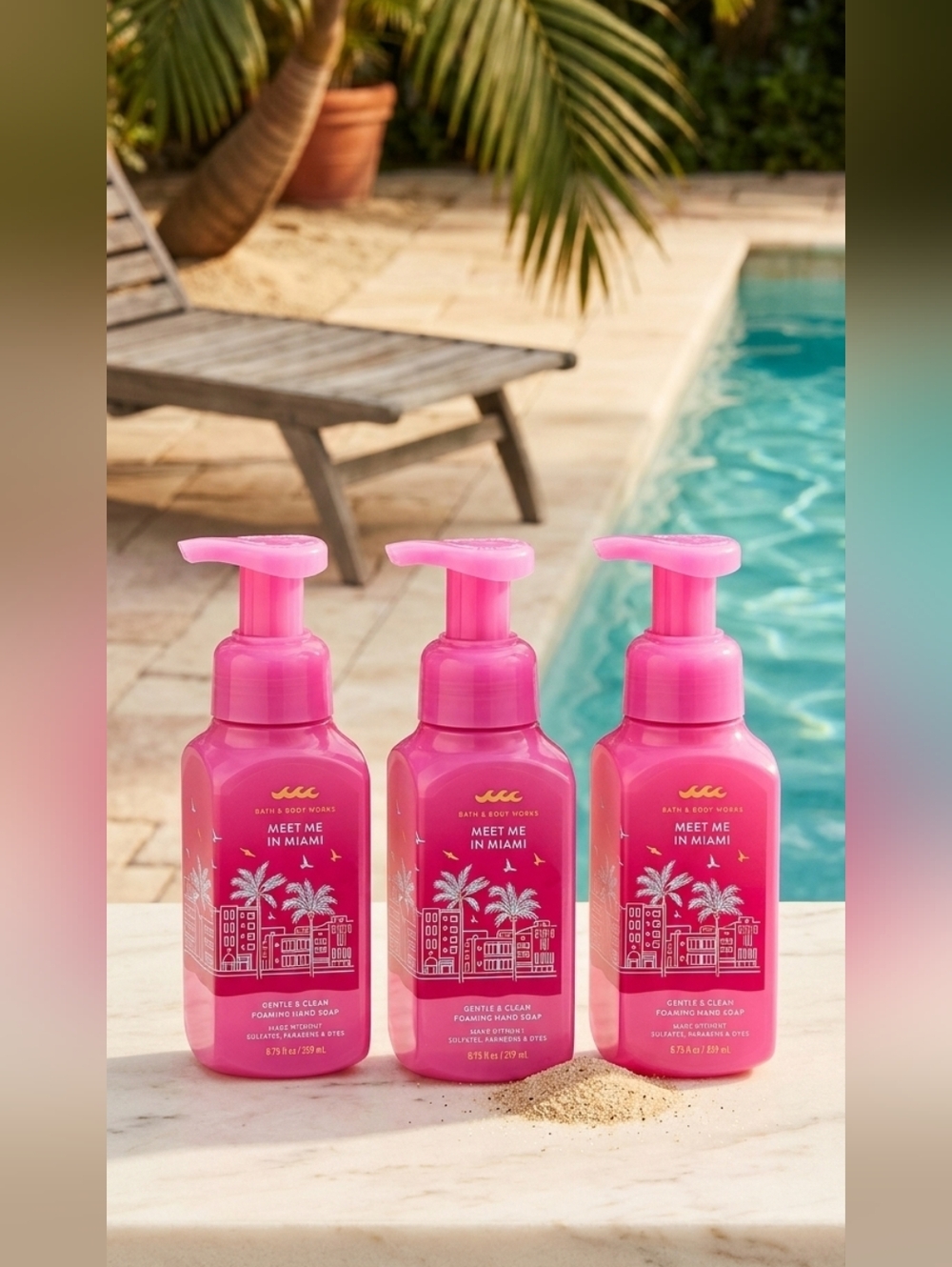 Bath & Body Works Pink 'Meet Me in Miami' Foaming Hand Soap Trio